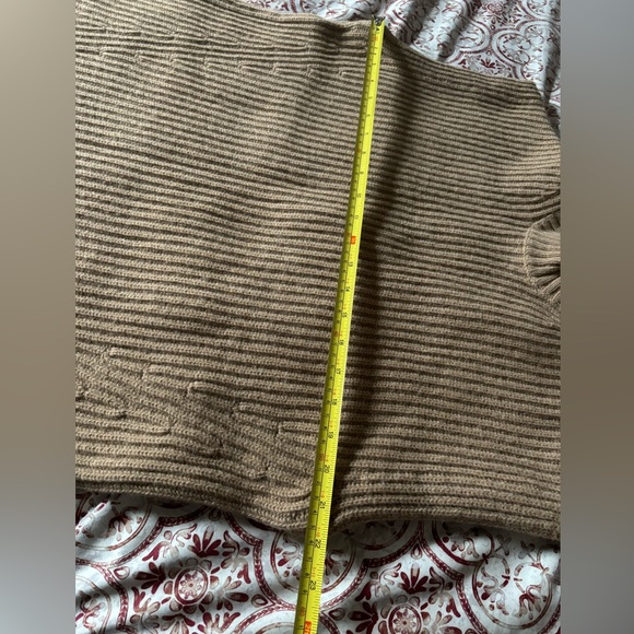 Ganni Tan Ribbed Turtleneck Sweater - Picture 9 of 11